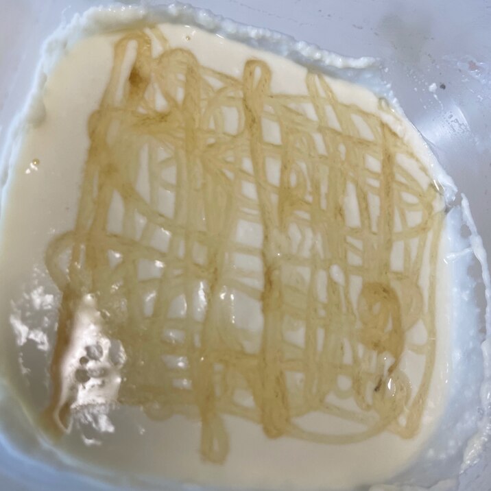 ハチミツ豆乳クリームチーズで寒天